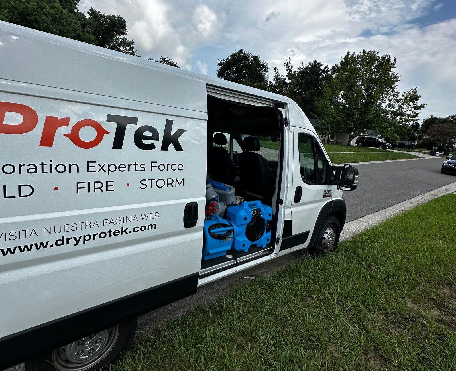 DryProTek disaster response team assessing storm and hail damage