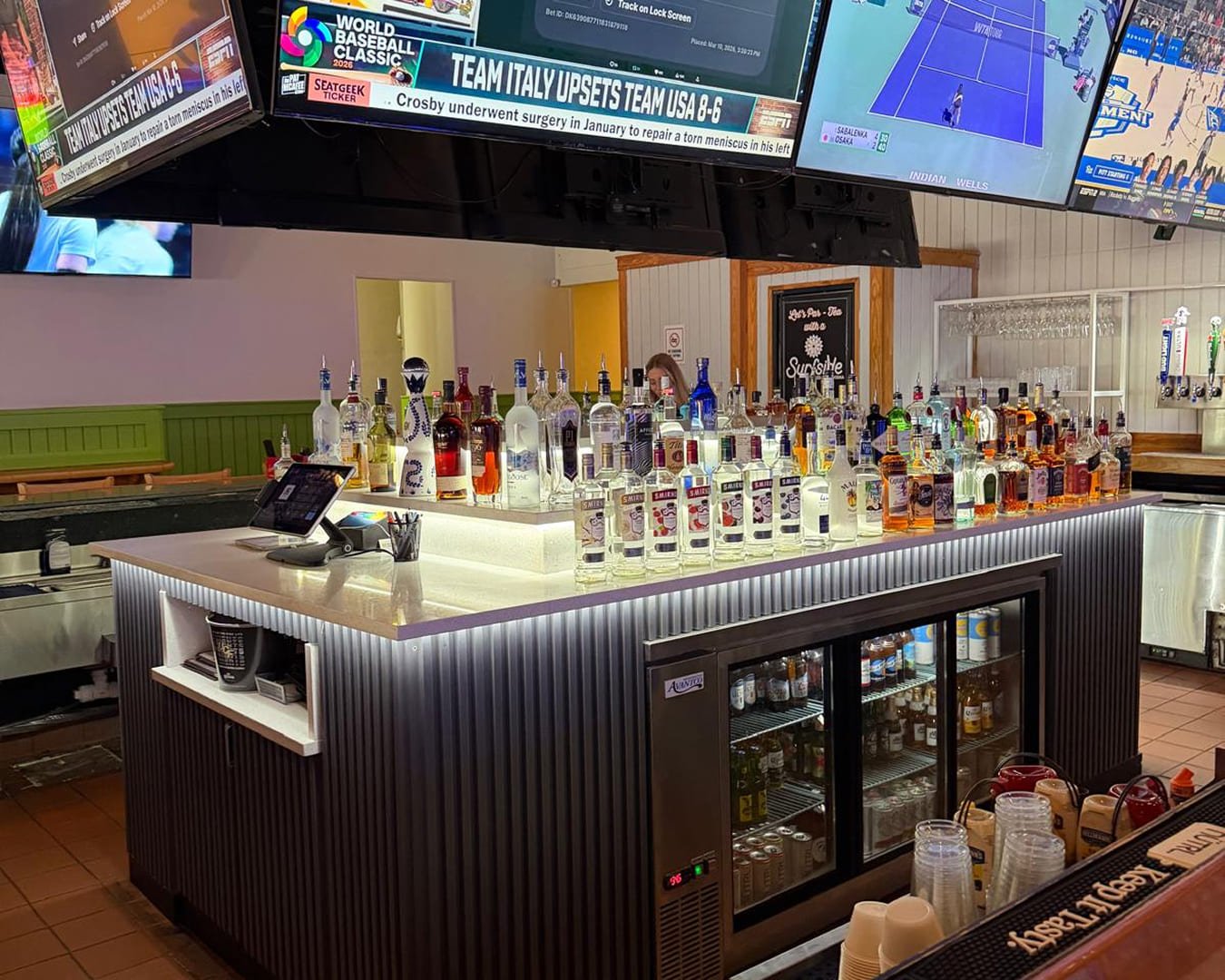 Bar after remodel