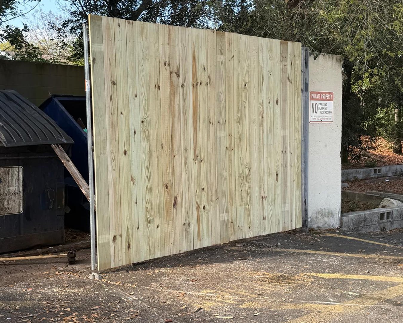 Fence after installation