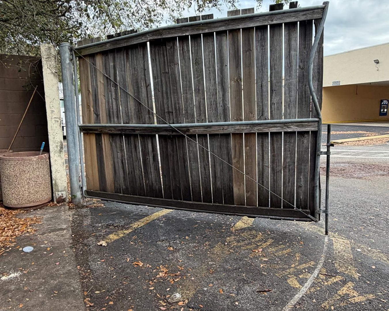 Fence before installation