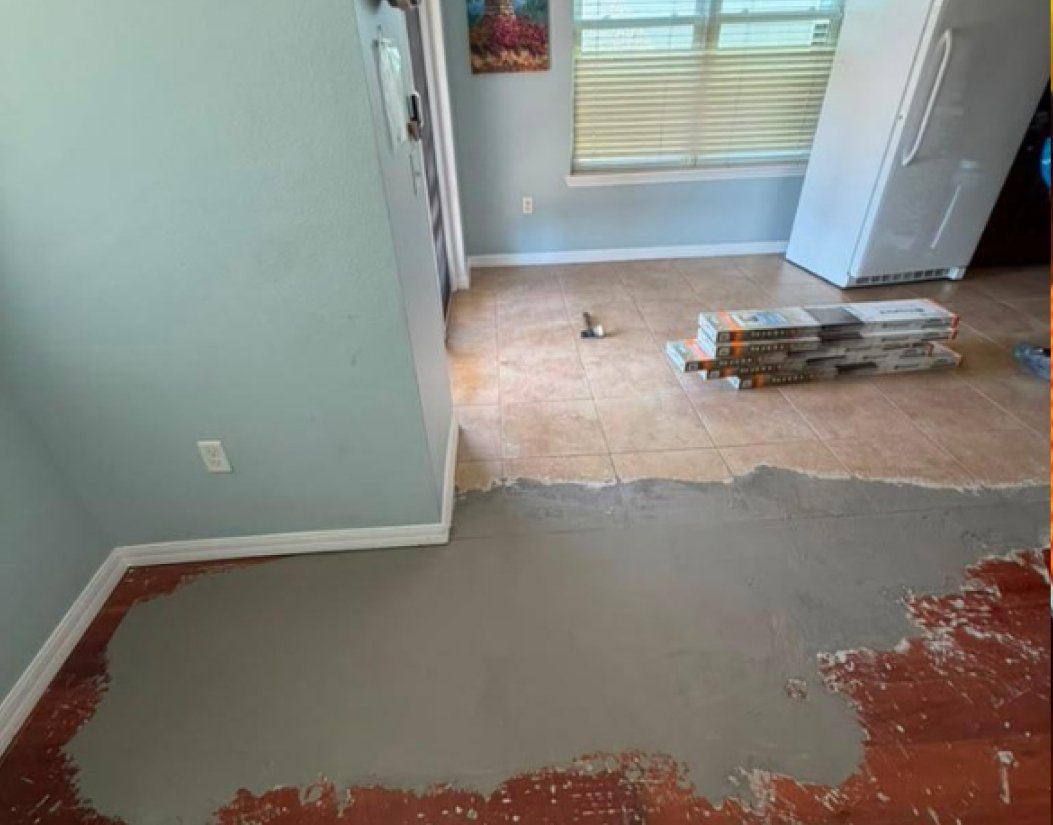 Flooring before installation