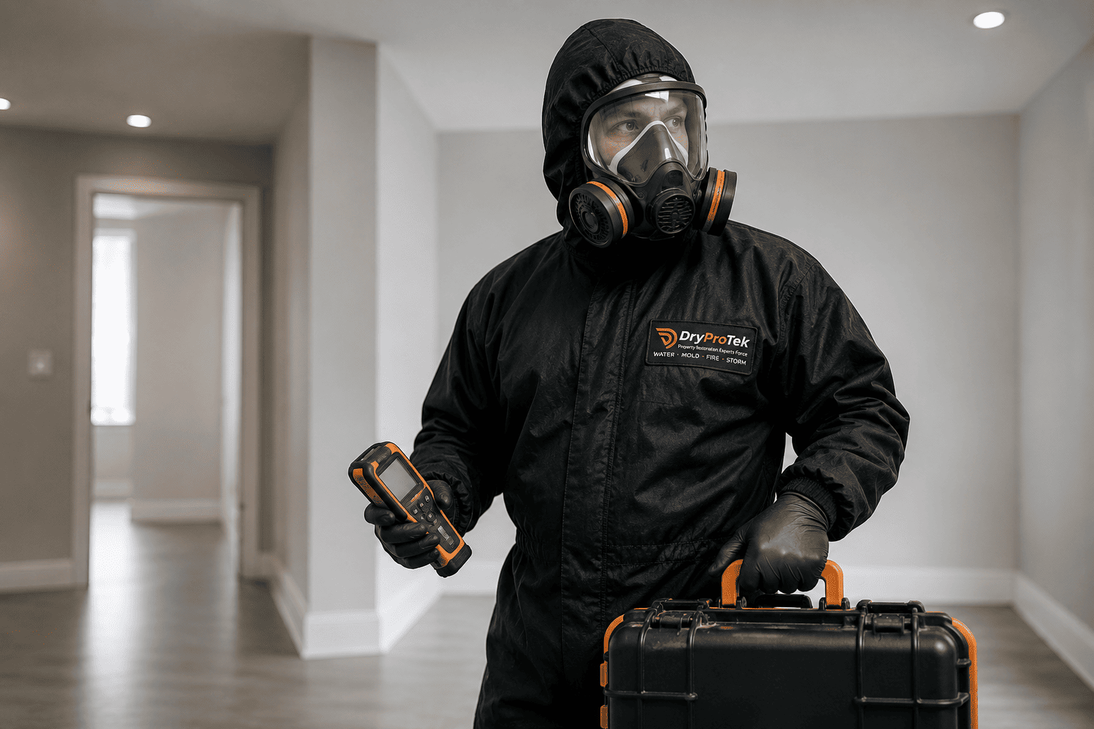 DryProTek specialist team conducting hazardous material and biohazard remediation